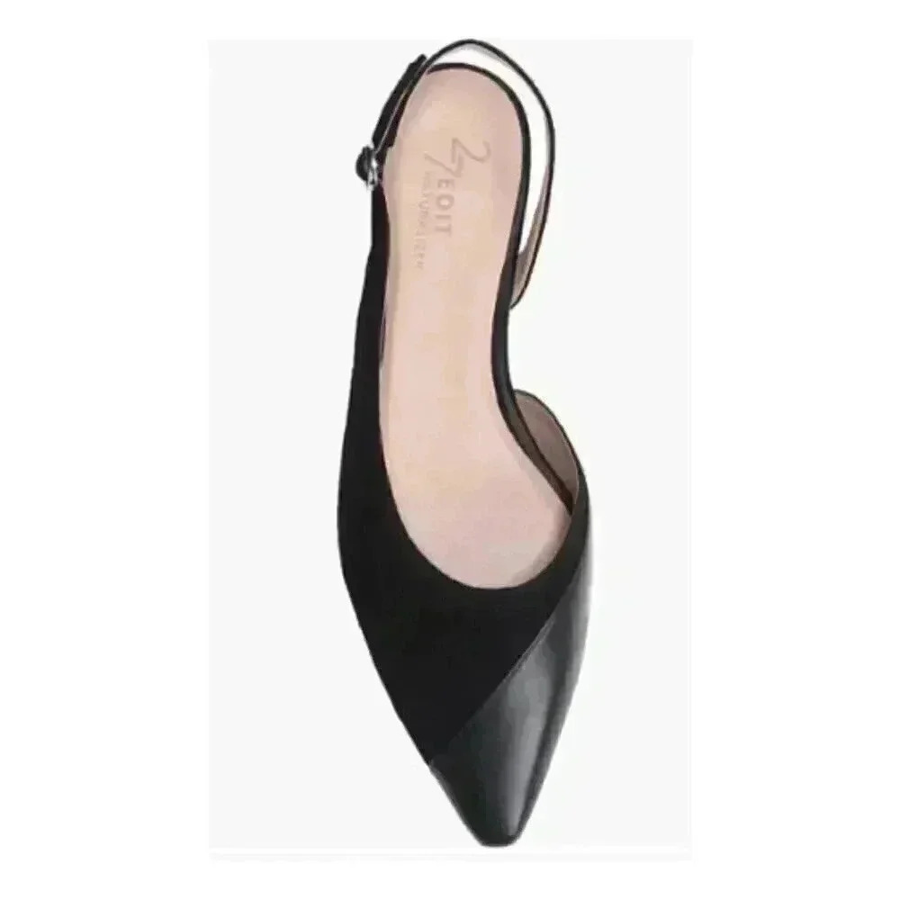 NATURALIZER 27 Edit 7-7.5 & 7.5-8 'Makenna' Sling Back Pointed Toe D'Orsay Flats - Picture 6 of 15
